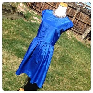 Electric Blue Skater Dress NWOT
